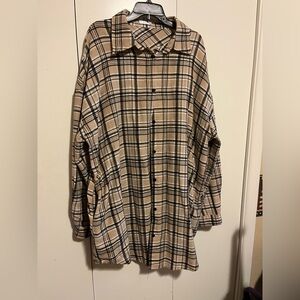 In Voland 26W long flannel shirt with pockets